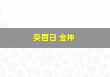 癸酉日 金神